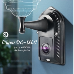 Digoo DG-ULC Gardening Floodlight Camera WIFI H.265 HD 1080P 2.4mm 120°Wide Angle Lens PIR Sensor Onvif IPX5 Waterproof Front Door Lighting Camera Light Holder
