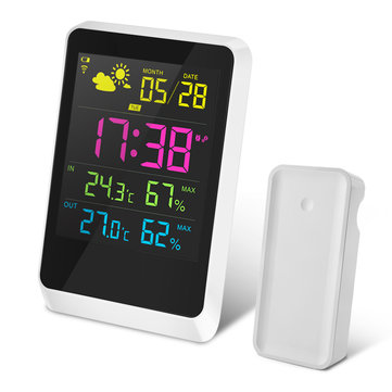 DIGOO DG-TH11200 HD Colorful Mini Weather Station Outdoor Indoor Thermometer 